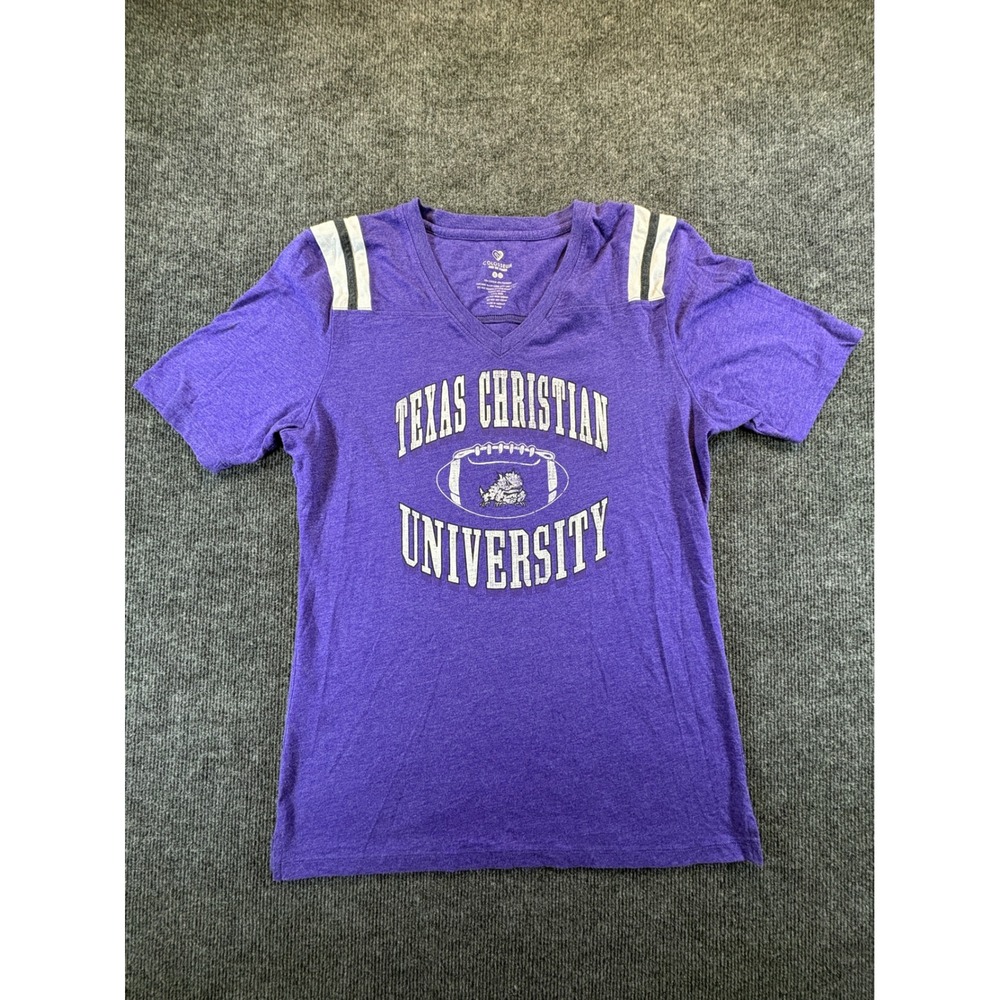 Colosseum Texas Christian University TCU Horned Frogs Purple V-Neck Tee XL